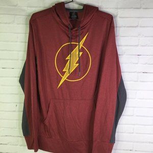 DC Comics The Flash Logo Hooded Long Sleeve Shirt